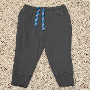 Crewcuts Gray Joggers with Blue and Pink Drawstring